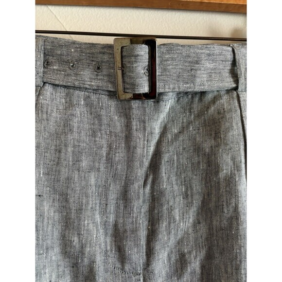 Nicole Farhi 100%‎ Linen Cropped Wide Leg Trouser Pants Grey Size 10 NEW No Tag - Picture 4 of 14